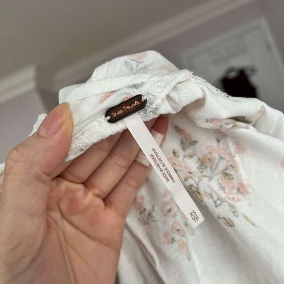 Free People - Floral Boho long sleeve mini Dress - Picture 9 of 11